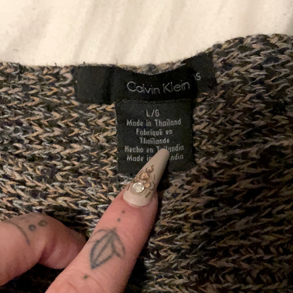 Calvin Klein knit sweater size lg multicolor